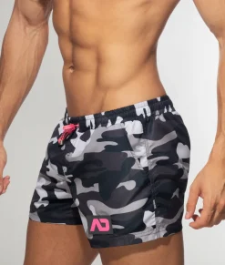 Shorts<Addicted Camouflage Swimwear Short Grey