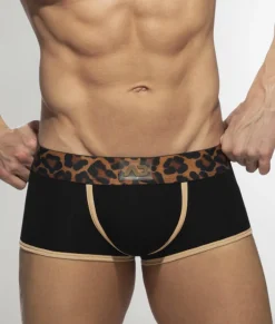 Trunks<Addicted Leopard Trunk Black