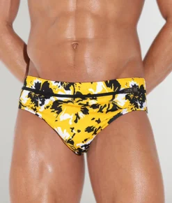 Briefs<CODE 22 Lekeito Swim Brief Yellow
