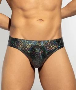 Briefs<ES Collection Glitter Swim Brief Black