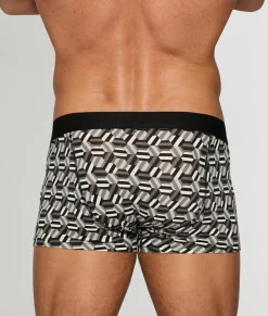 Trunks<Happy Socks Hexagon Trunk Black Hexagon