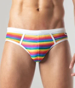 Briefs<Leader Pride Mesh Swim Brief White