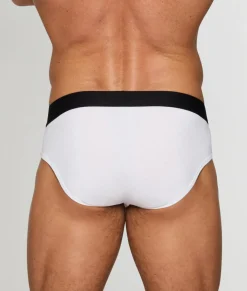 Briefs<Red Hot Core Duo Tone Hip Brief White