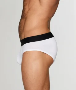 Briefs<Red Hot Core Duo Tone Hip Brief White