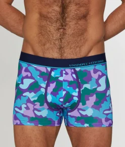 Trunks<Unsimply Stitched Camo Trunk Blue Purple