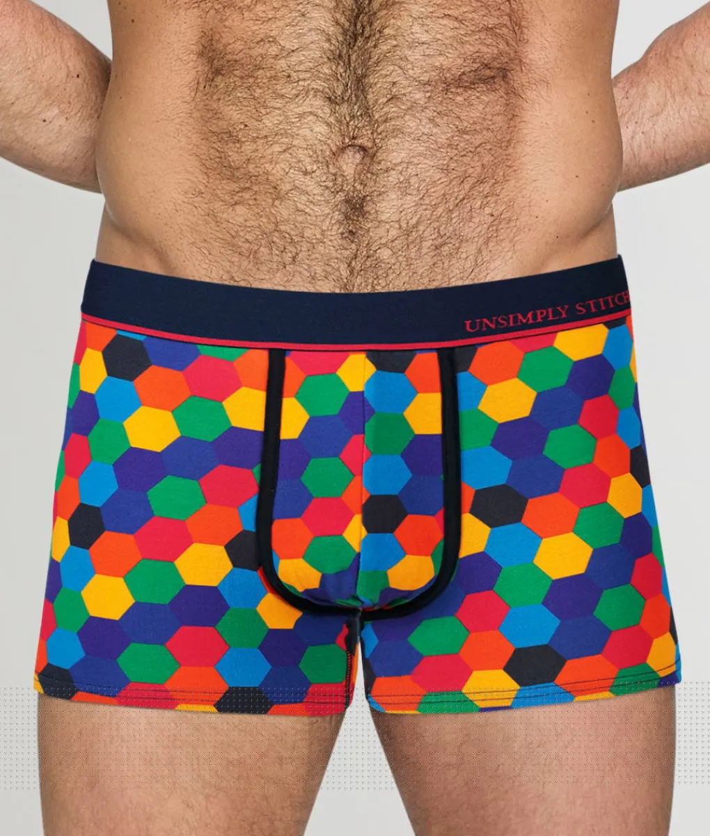 Trunks<Unsimply Stitched Colored Honeycomb Trunk Primary Colors