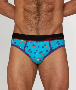 Briefs<Unsimply Stitched Floral Brief Aqua