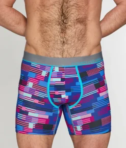 Boxer Briefs<Unsimply Stitched Hatch Stripe Boxer Brief Blue