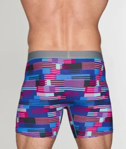 Boxer Briefs<Unsimply Stitched Hatch Stripe Boxer Brief Blue