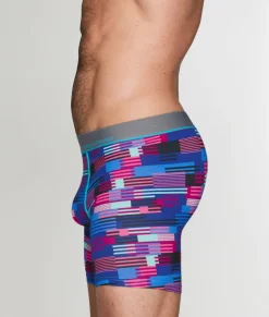 Boxer Briefs<Unsimply Stitched Hatch Stripe Boxer Brief Blue