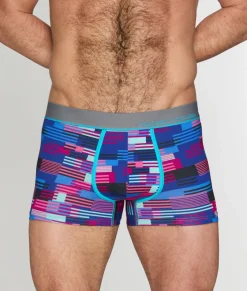 Trunks<Unsimply Stitched Hatch Stripe Trunk Blue