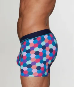 Trunks<Unsimply Stitched Honeycomb Trunk Blue Pink Multi