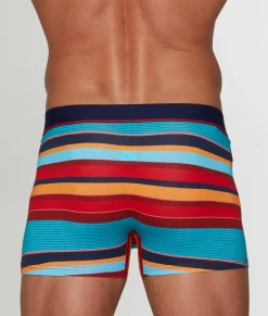 Trunks<Unsimply Stitched Old School Stripe Trunk Orange Red Blue