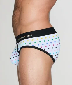 Briefs<Unsimply Stitched Pride Polka Dot Brief